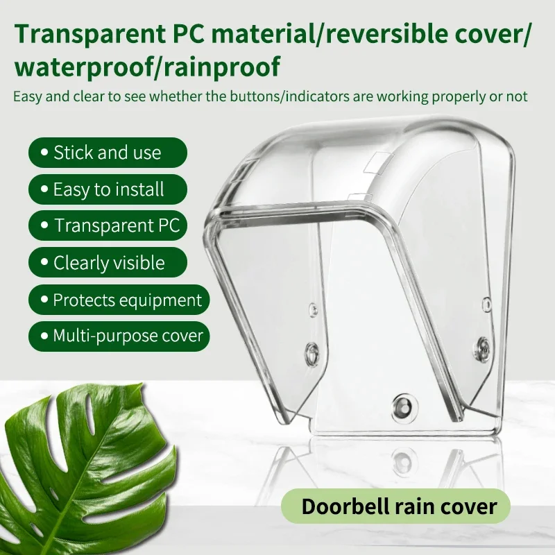 

CACAZI Hot Waterproof Cover For Wireless Doorbell Button Smart Ring Chime Button PC Transparent Outdoor Rain-cover Home Case