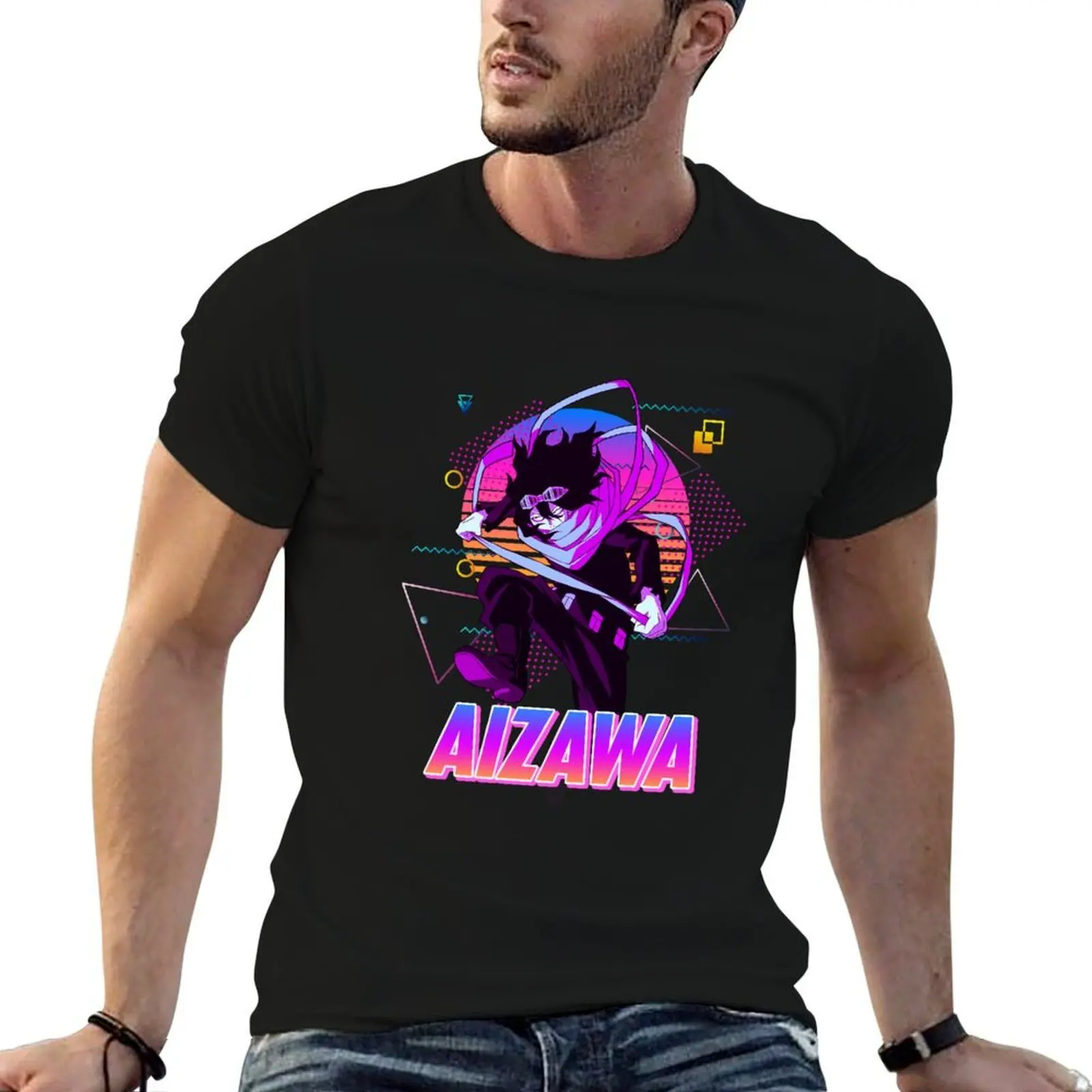 

tshirt cotton Art custom Retro man shirt Shota T-Shirt heavy t shirt man t print - Aizawa