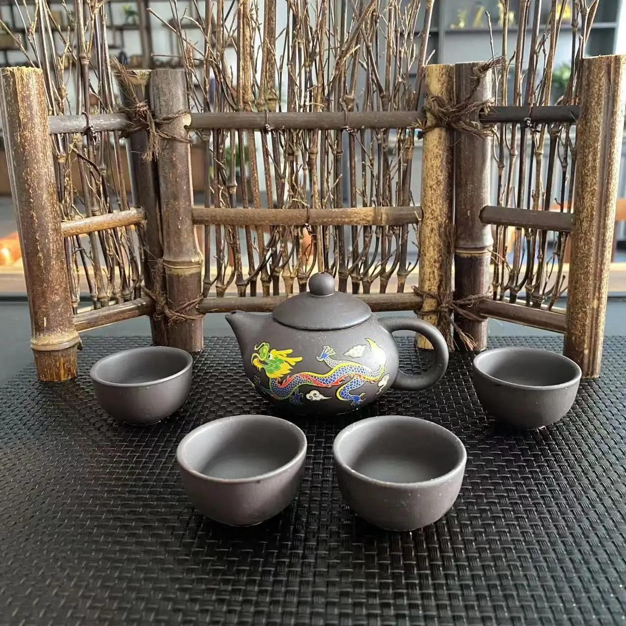 Thermo Chromic Tea Set Color Changing Teapot Cup Kung Fu Home Infuser Teacup Ceremony Accessory