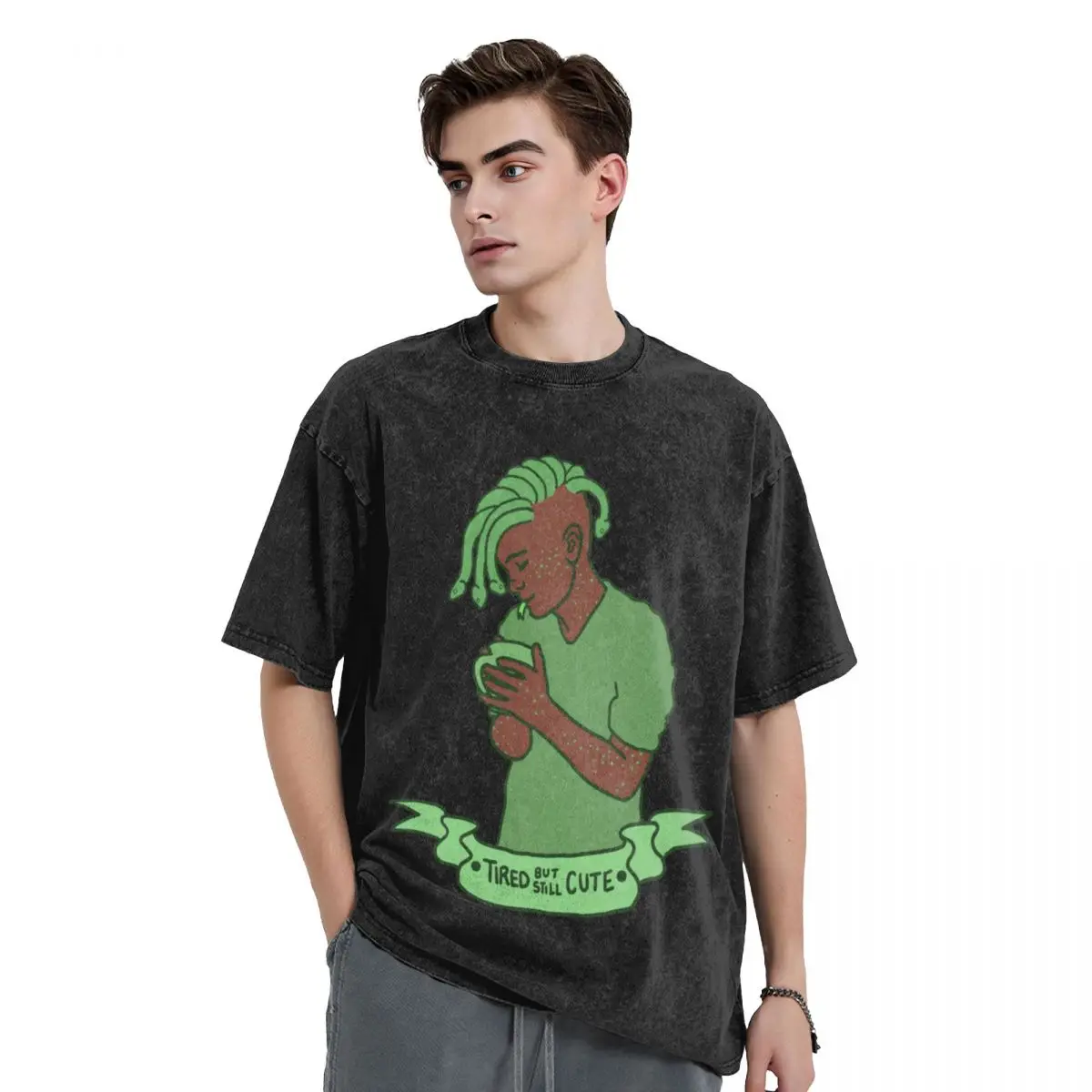 Tired but still Cute Gorgon T-Shirt summer top vintage anime shirt designer shirts cheap stuff anime shirts men