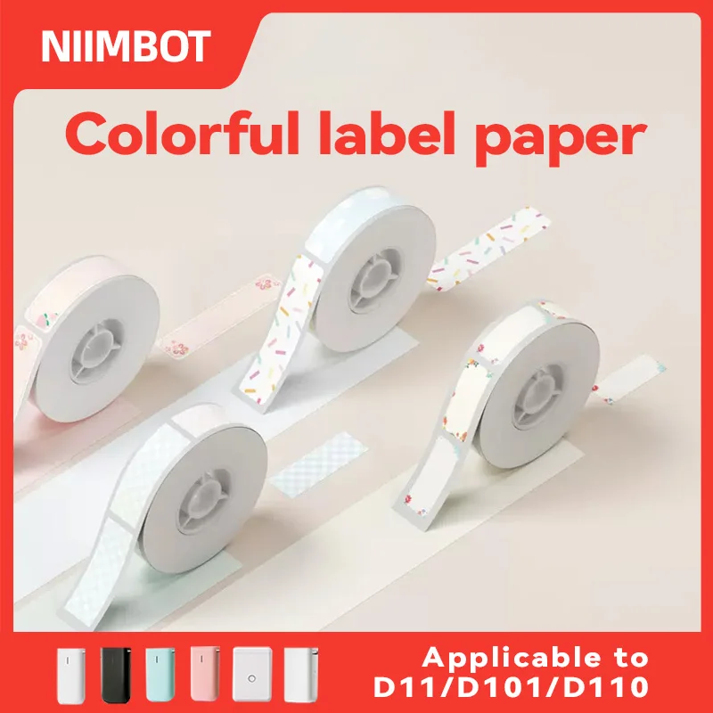 Niimbot D11/D101/D110 Mini Portable Printer Color Pattern Thermal Label Sticker Self Adhesive Waterproof Sticker