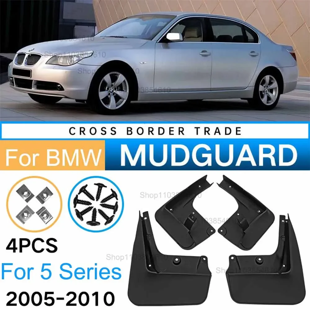 

for BMW 5 Series 2005-2010 Mudflap Mudguard Fenders Anti-splash Guards Front Rear Wheels 4Pcs Stying Accessories