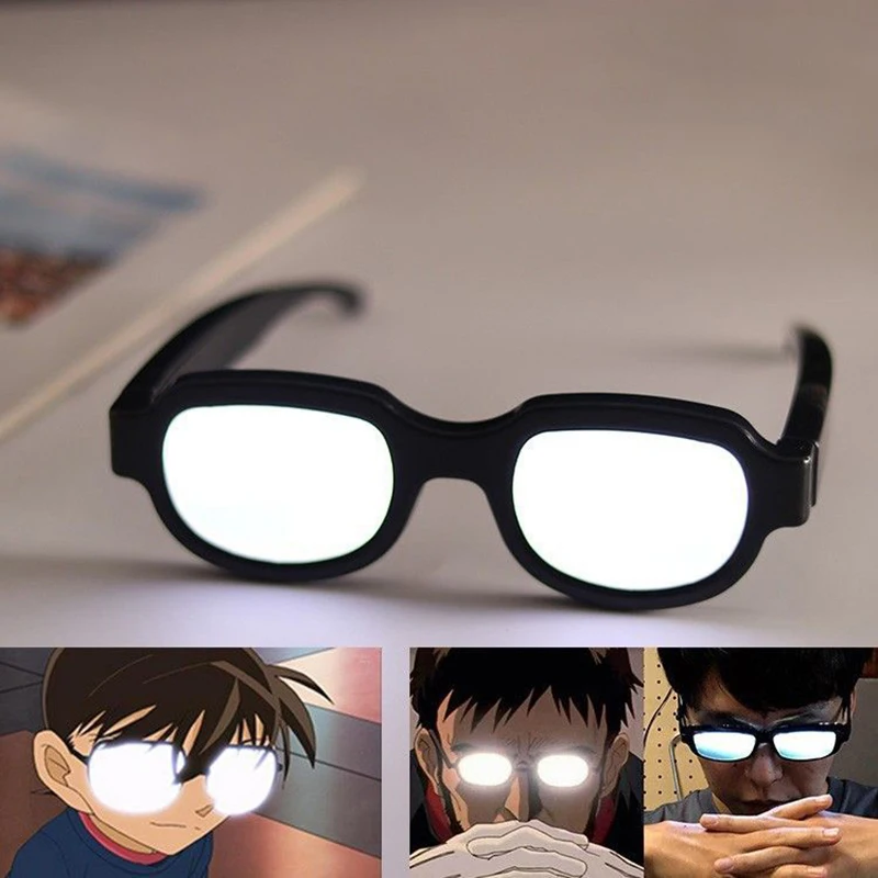 New Led Light Glasses Conan With The Same Type Of Luminous Glasses Personality Funny Dance Glasses Cool Fancy Boy Gift