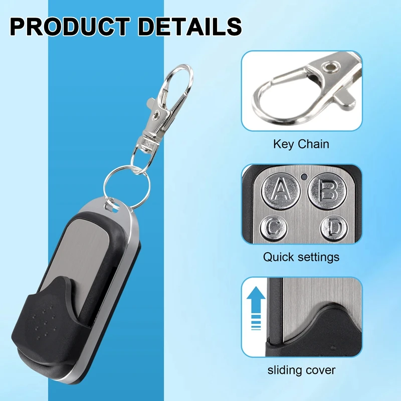 2PCS Garage Door Opener Remote Keys For 893MAX ,890MAX 895MAX