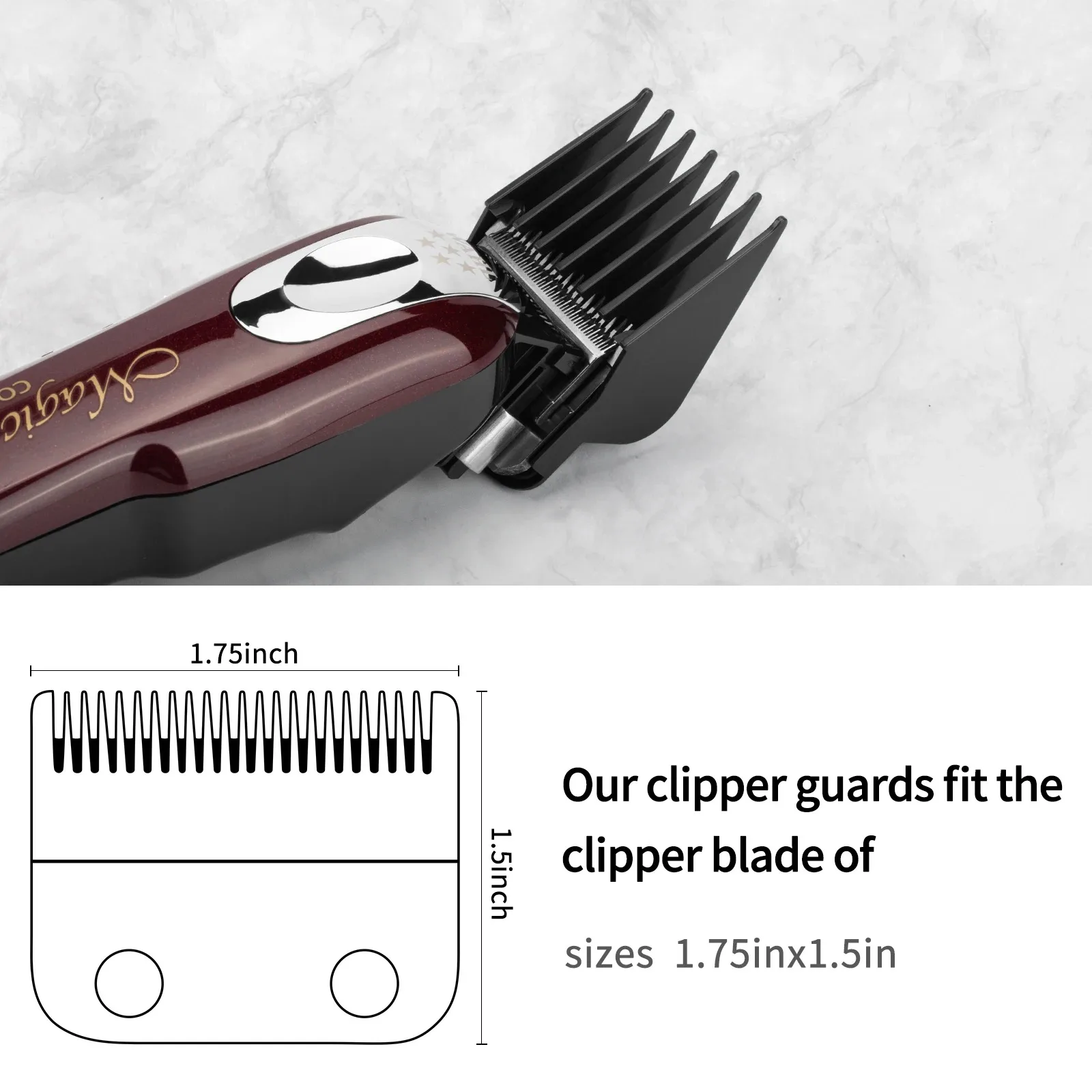 

For Wahl Clippers Trimmers with Metal Clip 10 Lengths Fits Most Size Wahl Clippers with Holder Clipper Guards Premium Kit