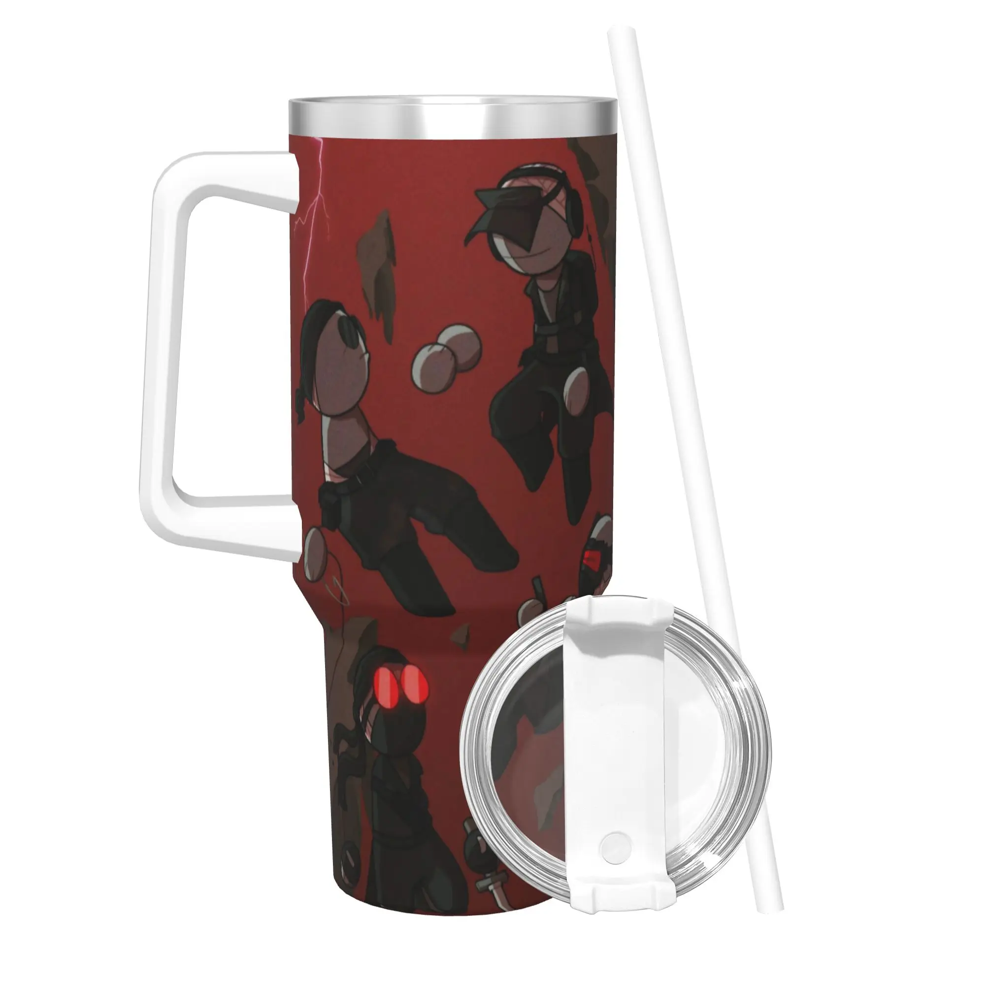 MADNESS COMBAT Hank Tumbler 40oz Stainless Steel Double Wall Vacuum Insulated  Tumblers Mug With Straw