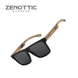 ZENOTTIC Fashion Walnut Wood Sunglasses Polarized Lenses for Men and Women | UV400 Protection