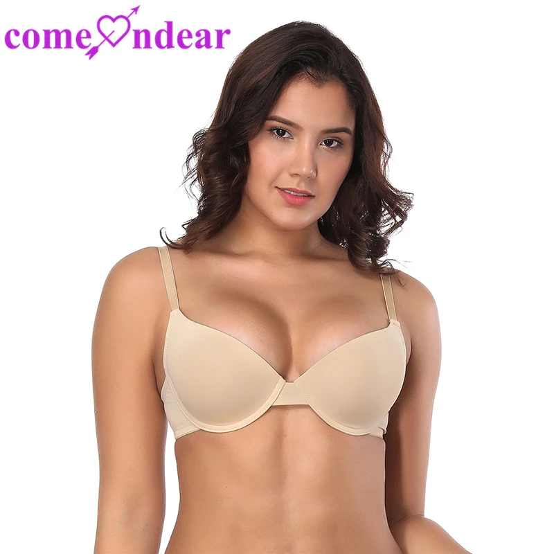 Comeondear Smooth T-shirt Bra Seamless Sexy Bras For Women Underwire C D DD E Cup Push Up Bras Bralette Sexy Lingerie BH Top Bra