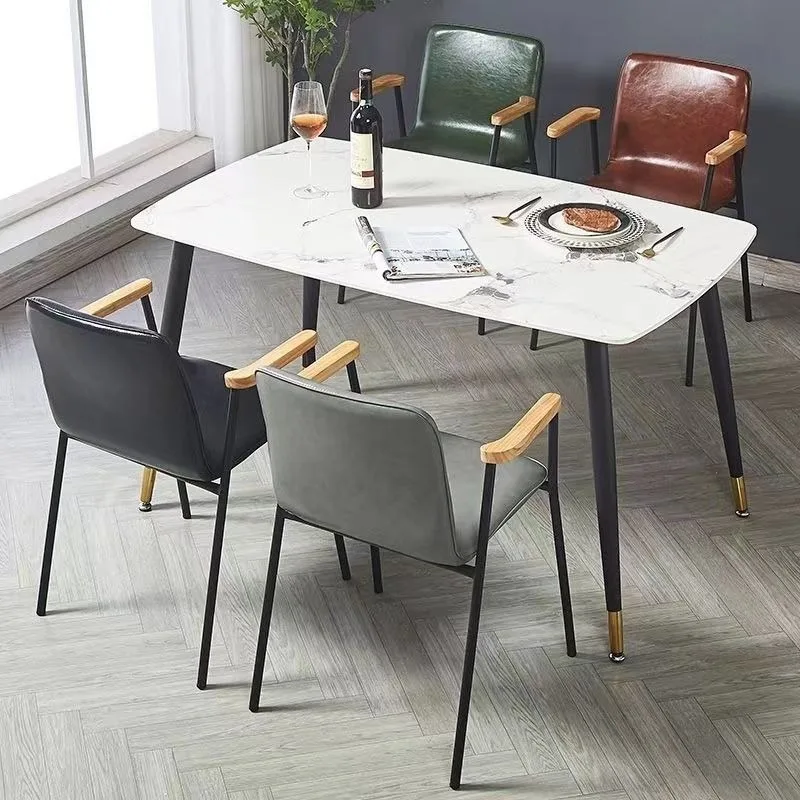 Table Set Dining Chairs Antique Individual Armchair Chair Modern Accent Luxury Dining Couch Bar Stool Design Armchair Cheerful