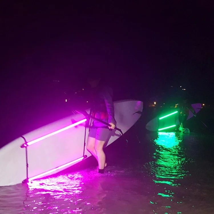 Subaquático Sup Stand Up Paddle Board, luz led inflável, multi cor mudando, amigável, impermeável, alta qualidade