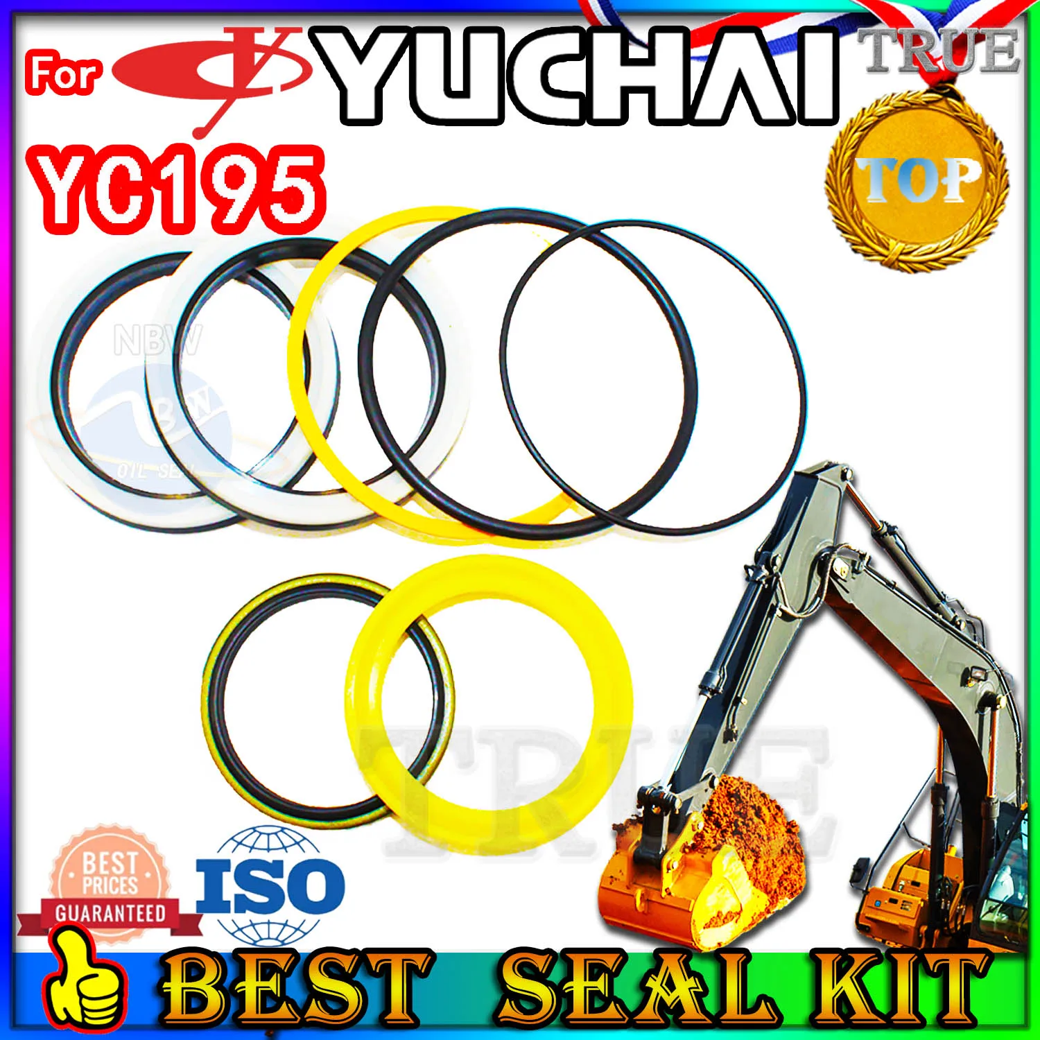 

For Yuchai YC195 Oil Seal Repair Kit Boom Arm Bucket Excavator Hydraulic Cylinder gearbox Mojing Fluoro rubber Main wholesale