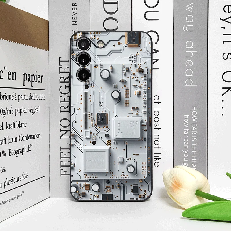 2D تقليد لوحة دوائر كهربائية نمط جراب هاتف ل ممن لهم Realme 14 ProPlus 13 12 لايت 11 10 Pro + X7 PRO Ultra C55 C35 غطاء Fundas #6