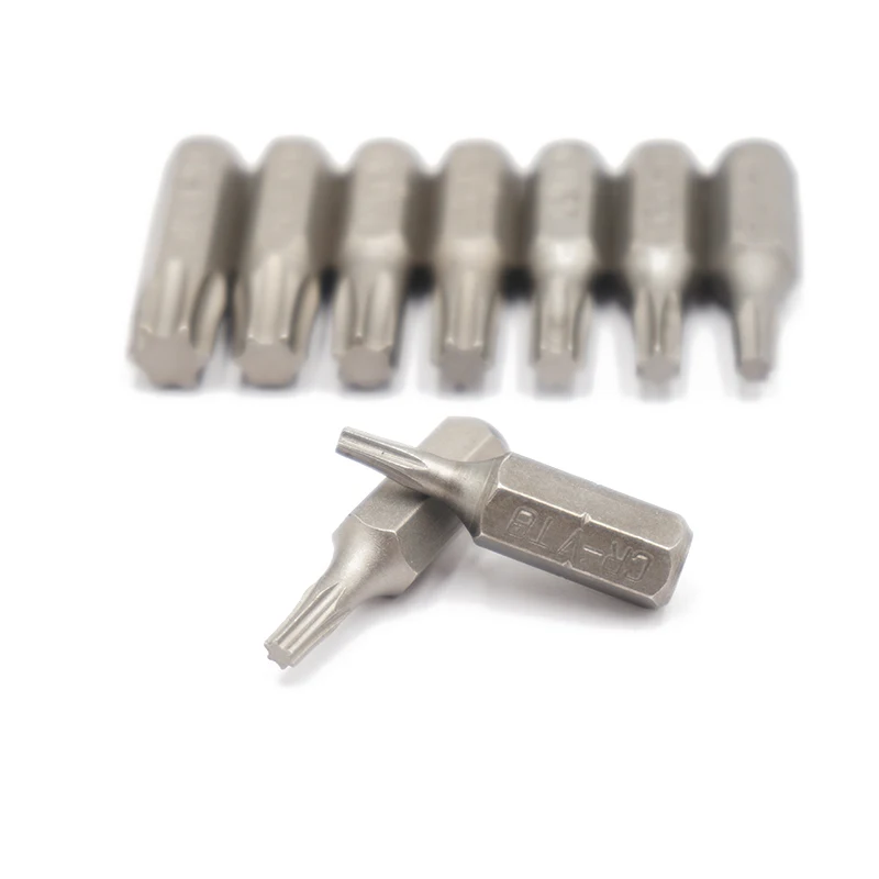 9PCS 25MM 1/4" Torx T8-T40 Screwdriver Bit Set Repair Tools Screwdrivers Kit Hex Shank Drill Bit For Power Household Hand Tools