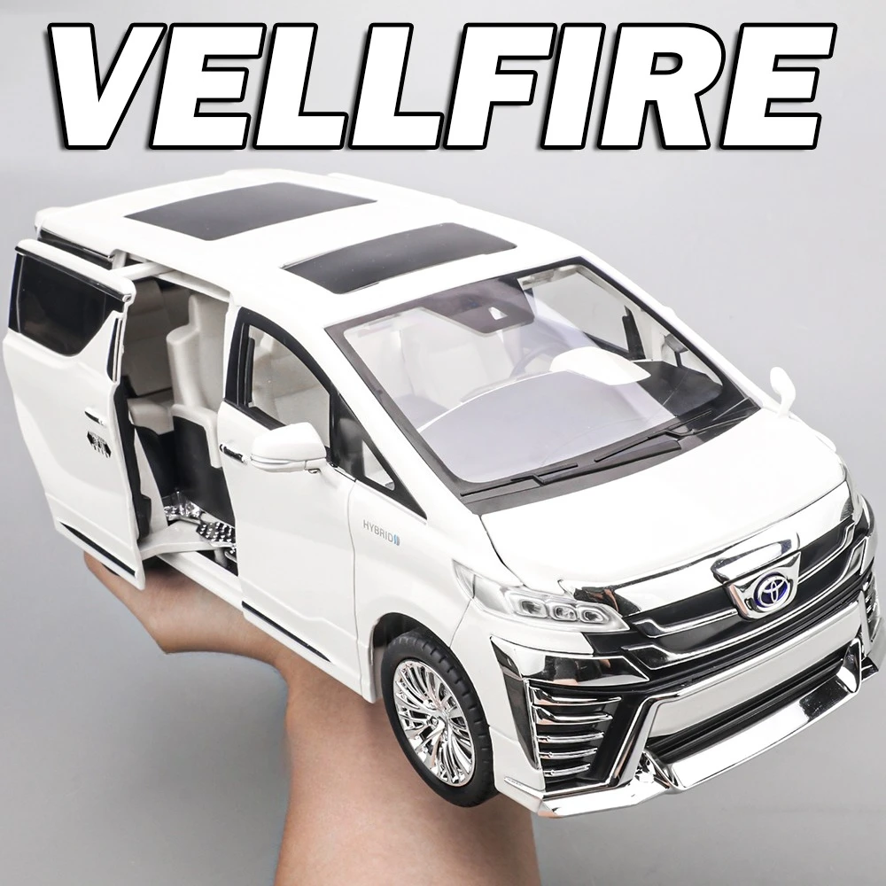 

1:18 Vellfire Land Cruiser LC300 Model Car Miniature Toy Alloy Diecast Shock Absorption Doors Opened Pull Back Decoration Models