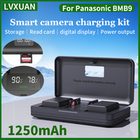 LVXUAN DMW-BMB9 BMB9PP battery and LCD USB charger for Panasonic Lumix DMC-FZ40 FZ45 FZ47 FZ48 FZ60 FZ62 FZ70 FZ72 FZ80 Cames