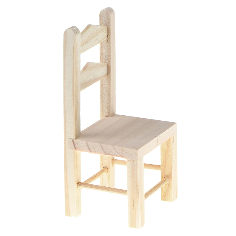 1:12 mobili per casa delle bambole sedia da cucina in legno in miniatura bambini fingono di giocare giocattolo