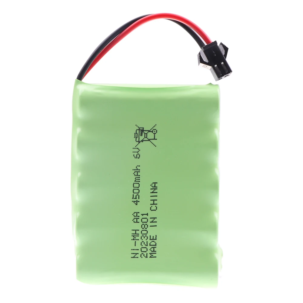 Nimh 6V 4500mAh bateria do czołgów roboty pistolet zabawki zdalnie sterowane samochody zmodernizowane zestaw akumulatorów 3000mah do zdalnie