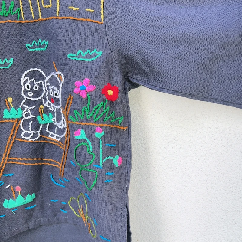 

Футболка с вышивкой ручной работы n Personali, нерегулярный топ, хлопковый повседневный свободный крой, летняя женская мода