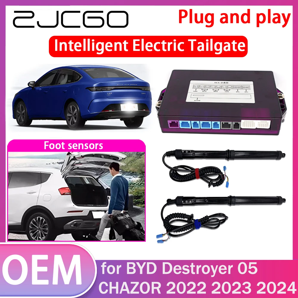 

ZJCGO Electric Tailgate Lift Drive Trunk Opening Tail Gate Lift Soft Close Car Door for BYD Destroyer 05 CHAZOR 2022 2023 2024