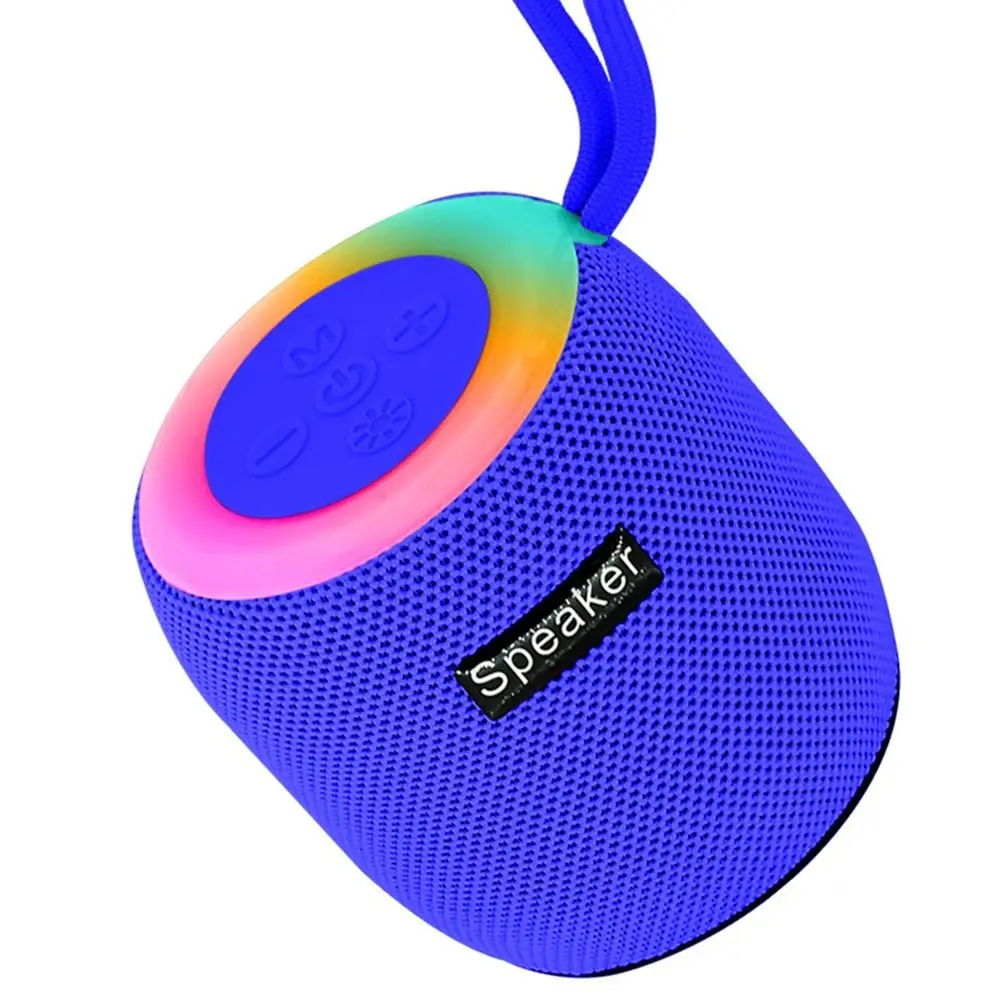 Picture 4: RGB Light Bluetooth Speaker Loud Stereo Wireless Mini Subwoofer Mini Size Portable Fabric Speaker Outdoor Use/Car/Home/Camping