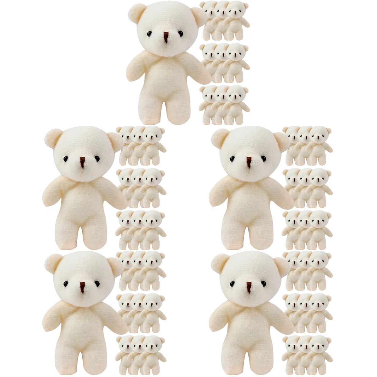 5 pièces Mini ours animaux en peluche pour filles enfants dessin animé porte-clés tissu jouet suspendu tissu jouets bébé