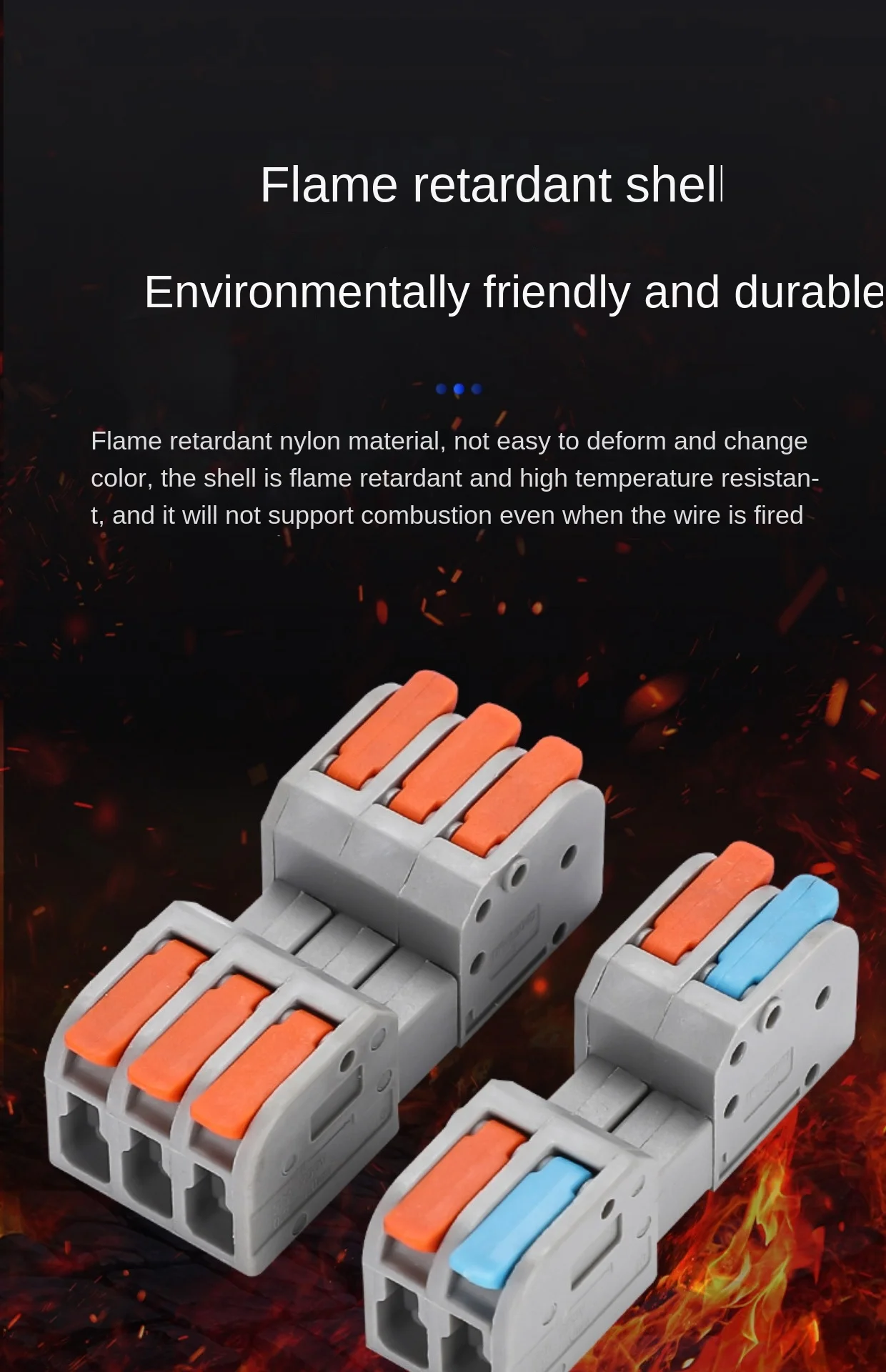 Männlich weiblich Docking Mini Quick Wire Connector Universelle kompakte elektrische Verkabelungsanschlüsse Push-in-Leiterklemmenblock – Detail 6