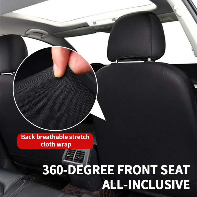 PU Leather Car Seat Cover Set Breathable Vehicle Seat Cushion Full Surround Cover for Car Compatible with Airbag Fit 5-Seat Auto