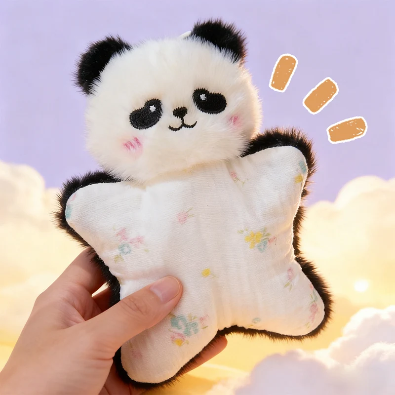 Przenośne paciorki do noszenia na palce w kształcie zwierzątek, miękkie pluszowe uspokajacze do spania, kocyk dla niemowląt do zabawy rodzic-dziecko