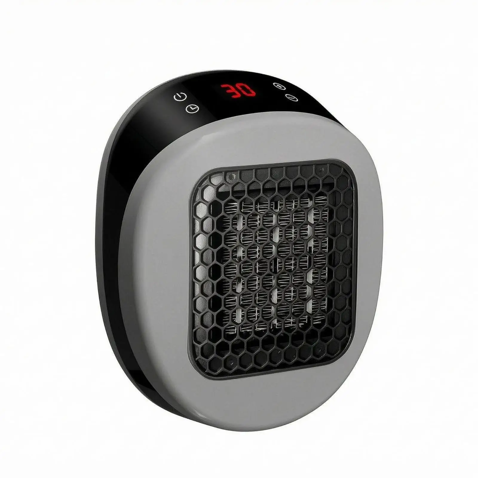 Compact Wall-Plug Electric Fan Heater Overheat Protection Mini Space Heater with
