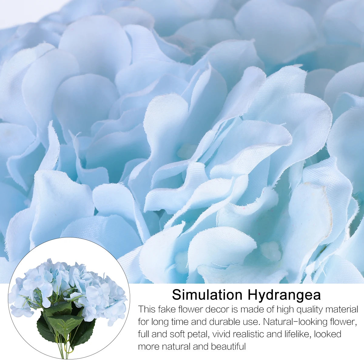 

Simulation Hydrangea Artificial Flower Realistic Full Petal Wedding Flower Decor Home Party Decoration Simulation Hydrangea