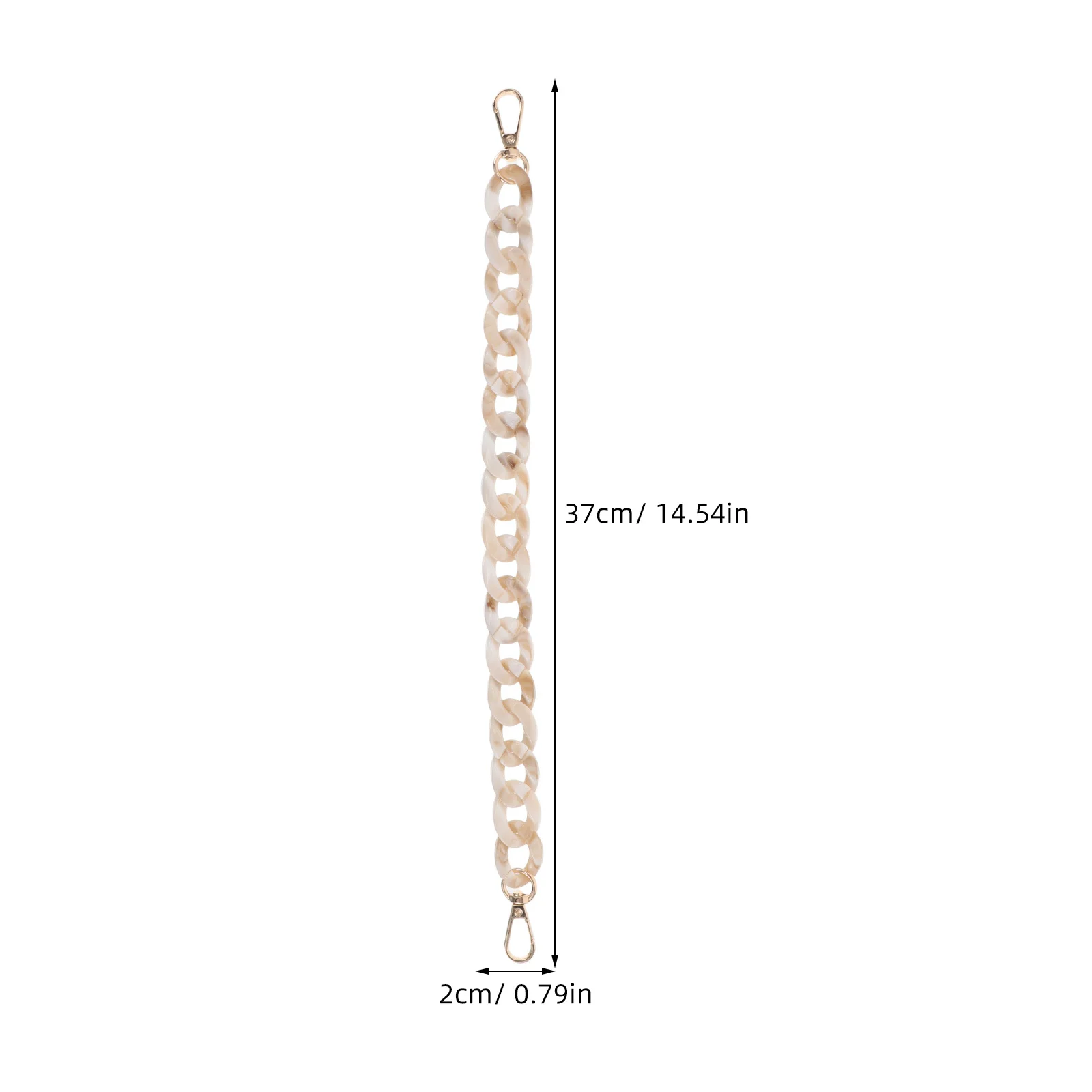 3 szt. Elegancki zestaw akcesoriów z żywicy, wzór rybiej ości, do przedłużania paska torebki, lekki brelok do torebki