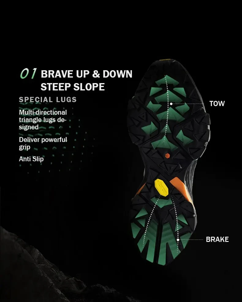 Kailas Trail running Schuhe Herren Outdoor Wanderschuhe leistungs starker Griff schnüren atmungsaktive bequeme Sneaker Sportschuhe ks2313105 – Detail 5