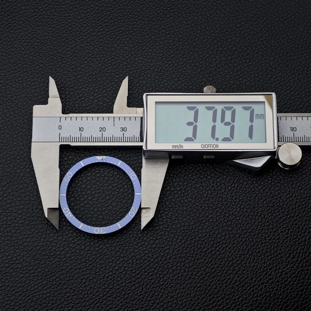 38mm*31.5mm Flat Ceramic Black/Blue Bezel Insert Fit watch insert ring Watch Accessories Luminous