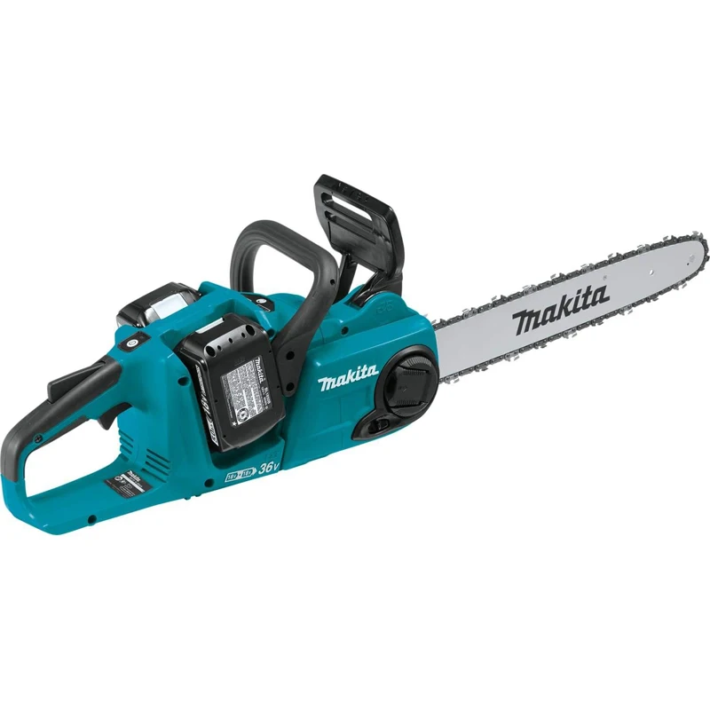 Makita XCU04PT1 36V (18V X2) LXT ®   Zestaw bezszczotkowej piły łańcuchowej 16" z 4 bateriami (5,0 Ah)