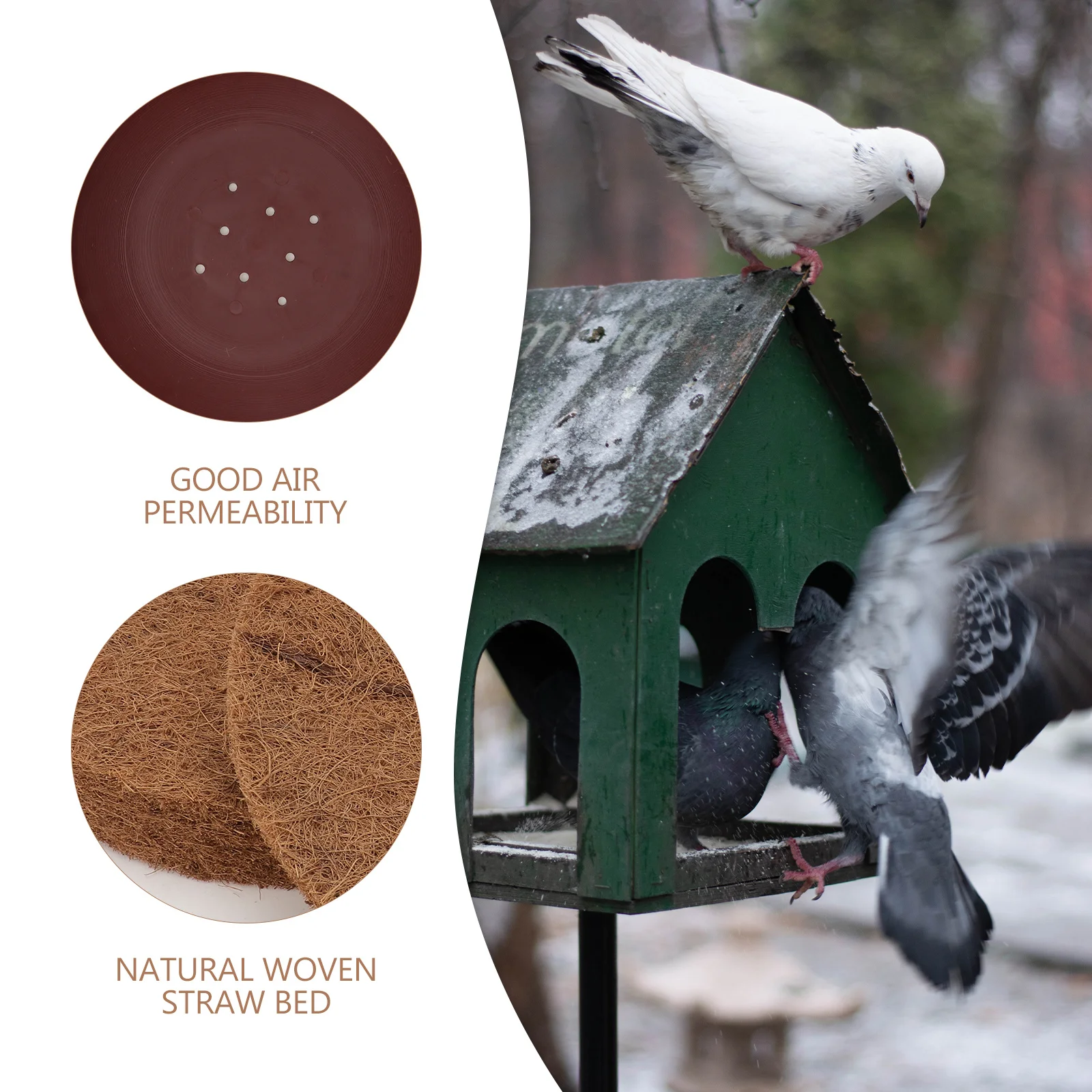 

1Set Pigeon Nest Coir Pad Durable Lightweight Reusable Bird Mat Practical Breeding Egg Pad Supplies Pigeon Nest