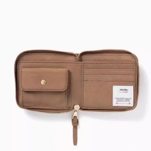 VISVIM SUEDE BI-FOLD Japanese retro sheepskin coin purse 