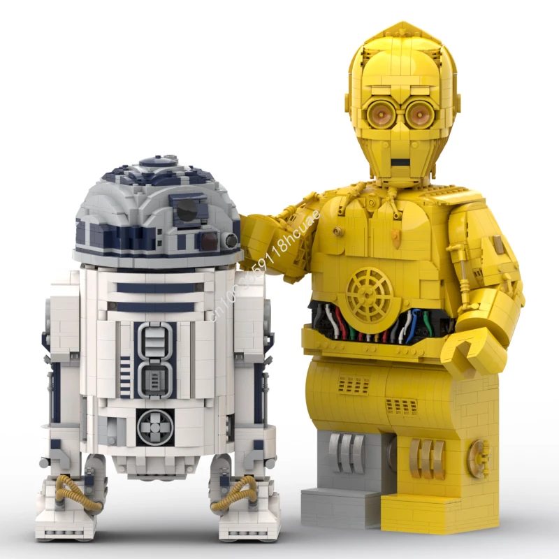 2545 個 MOC スターバトル C-3PO メガフィギュア有名な映画モデルビルディングブロックスタッキングレンガクリエイティブ教育玩具子供ギフト Diy