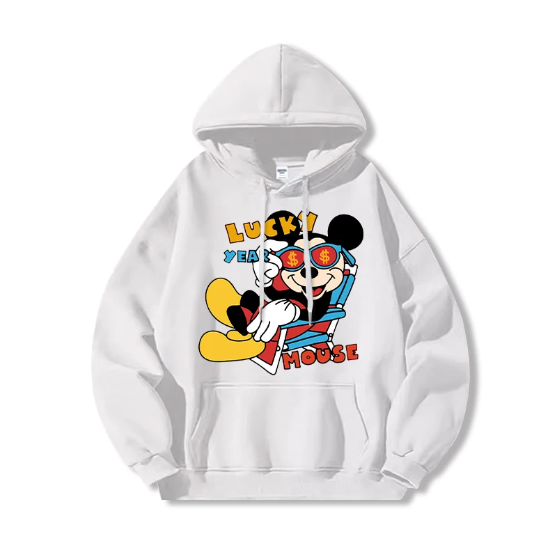 Fashionable and Handsome Disney Mickey Mouse Cartoon Anime Printing women's hoodies Autumn and Winter Couple Clothes Hoodies