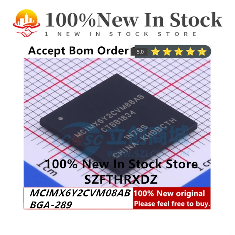 100% NEW ORIGINAL MCIMX6Y2CVM08AB BGA-289 IC MPU I.MX6 792MHZ 289MAPBGA