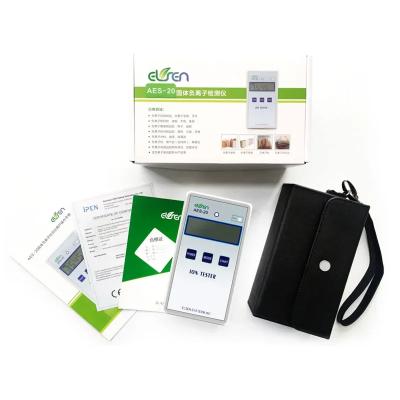 Solid negative ion detector AES-20/10PRO silica gel powder tomarin textile ion concentration meter