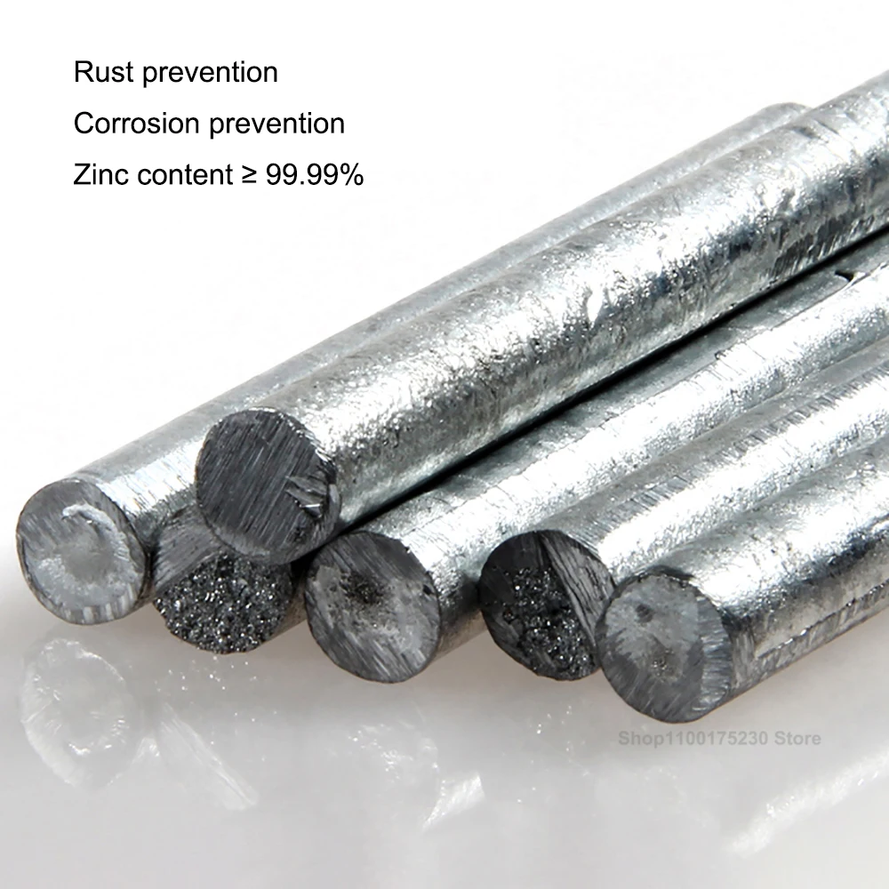 1PCS Zinc Metal Rod Solid Round Bar High Purity Zn 99.99% Electroplate Anode Electrode Diameter 3mm-35mm
