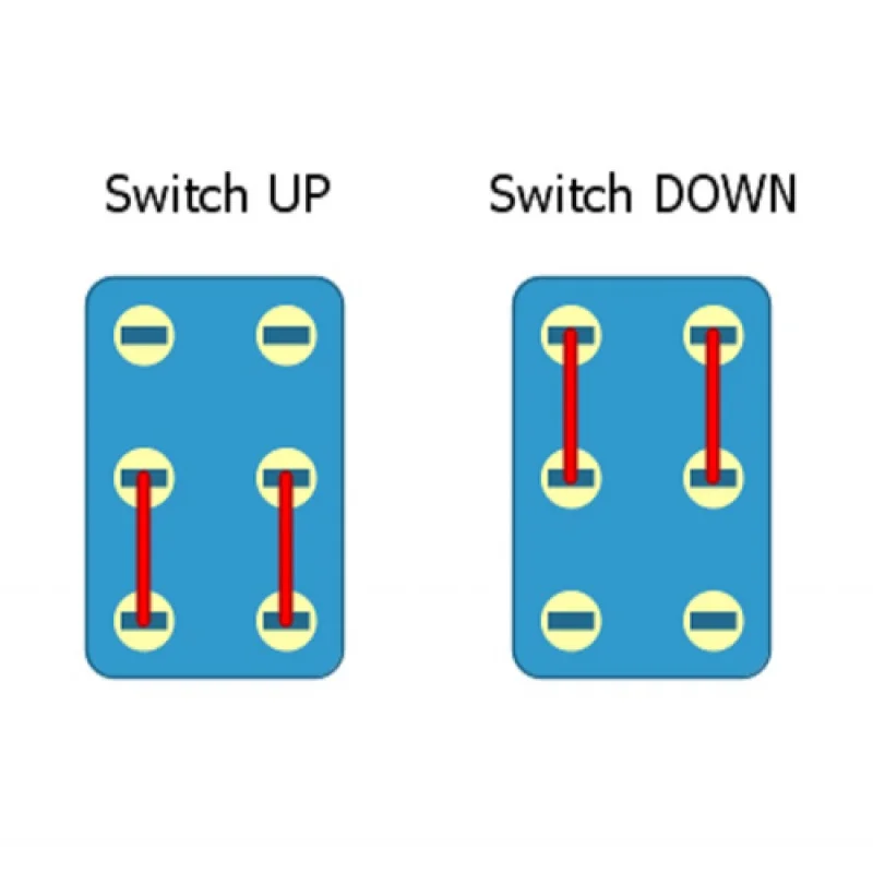 ON ON تبديل مفاتيح 2 موقف 6 دبوس DPDT x5 قارب سيارة نموذج السكك الحديدية