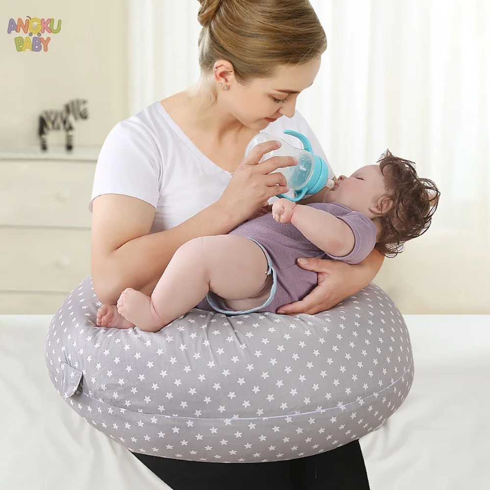 71 Inch Pregnancy Pillow & Baby Feeding Pillow with Removable Cover 100% Cotton Nursing Pillow Machine-Washable Maternity Pillow