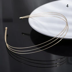 Moda doppia radice fasce in metallo retrò oro argento donne fasce per capelli semplice copricapo strada testa cerchio copricapo trecce per capelli