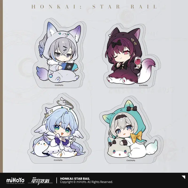 [Genuine] miHoYo Game Honkai Star Rail Q-version Acrylic Mini Signboard Robin Kafka Firefly Desktop Ornament Cosplay Xmas Gifts