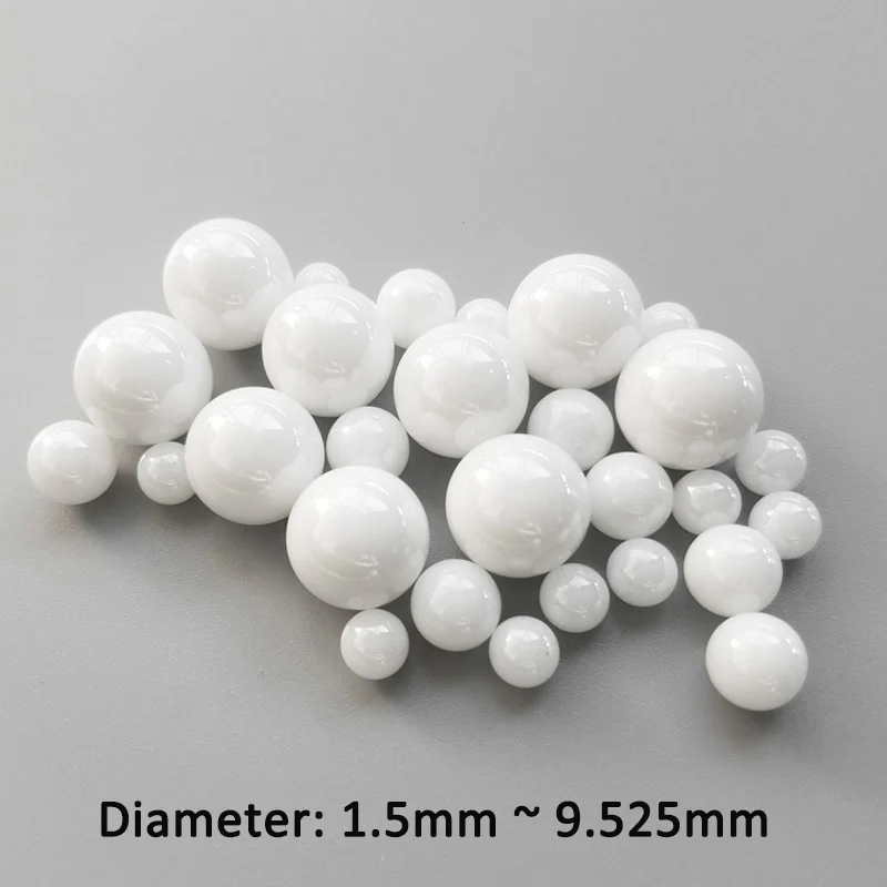 

10/50/100pcs ZrO2 Ceramic Bearing Ball Dia 1.5mm 2mm - 9.525mm Zirconia Zirconium Oxide Ball G10 Grade Smooth Round Ball Bead