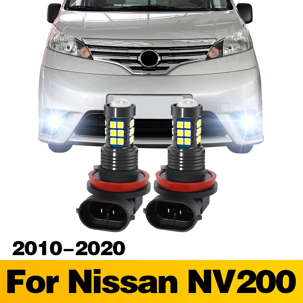 2Pcs LED Lamp Car Front Fog Light Accessories For Nissan NV200 2010 2011 2012 2013 2014 2015 2016 2017 2018 2019 2020