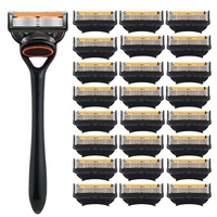 Shaver Brand New Design Men Razor Shaving Five Layer Shaver Reusable Razor Imported Blade Multi Tool Head Change