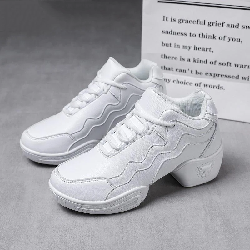 New Soft Sole Women Boots Shoes Sports Anti-skid Square Dance Shoes Sneakers Net Jazz Shoes Fitness Team Performance Shoes