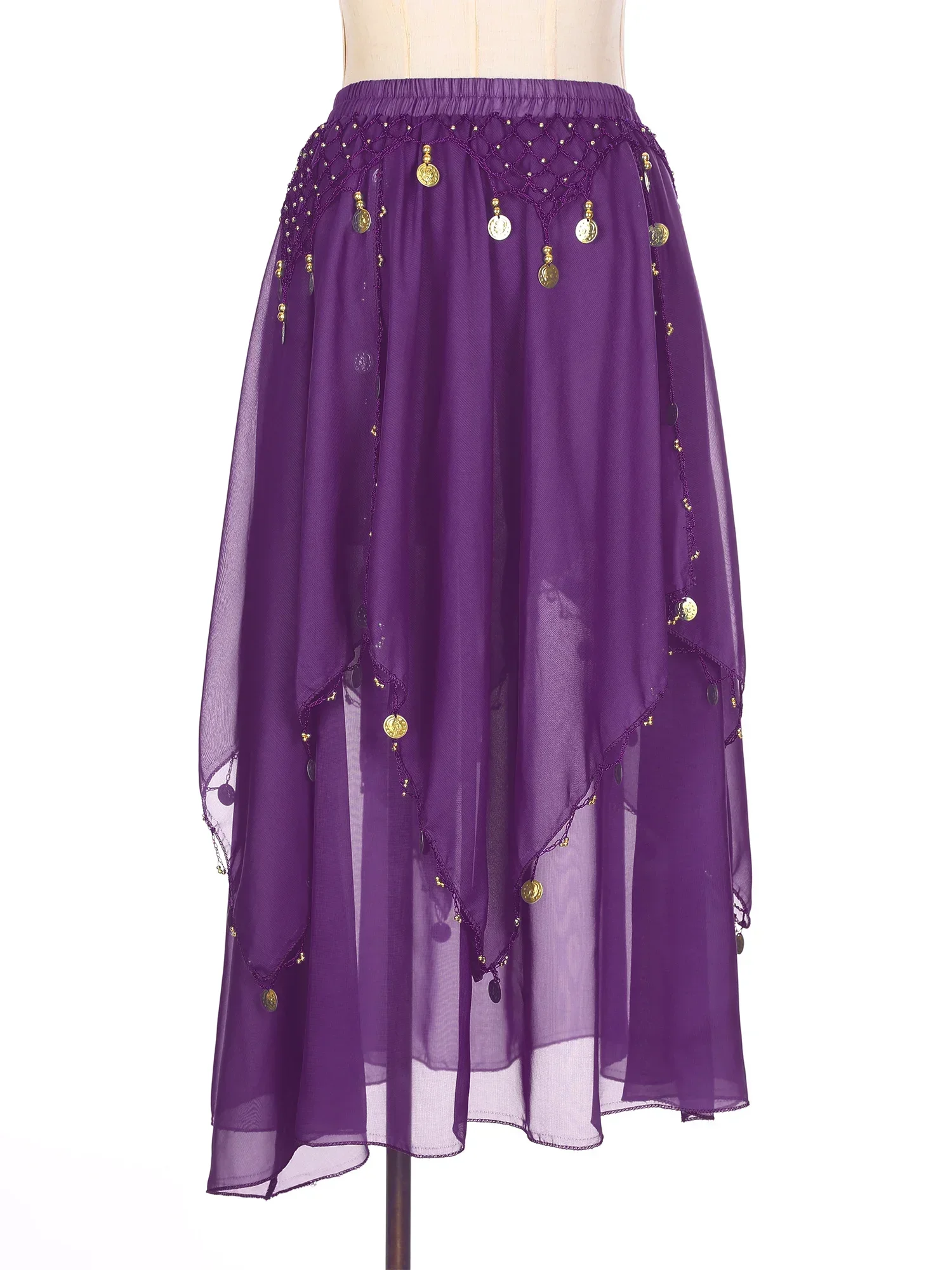 Женская юбка для танца живота, Блестящий эластичный пояс с блестками для танца живота